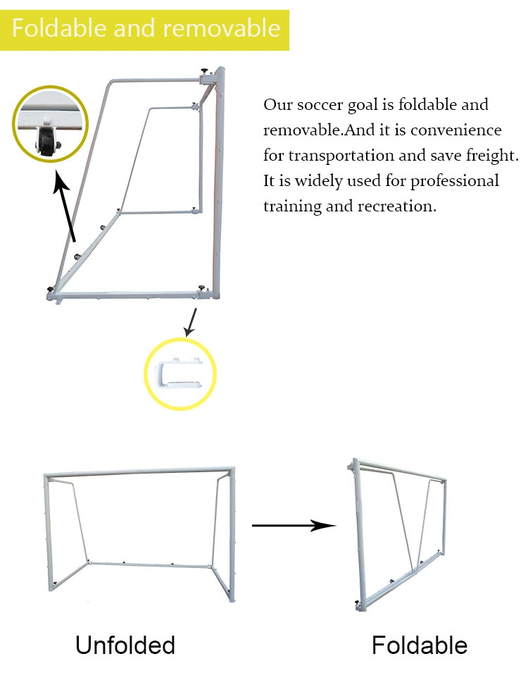 Official Rregulation Full Size 8&prime; X 24&prime; Aluminum Professional Soccer Goal