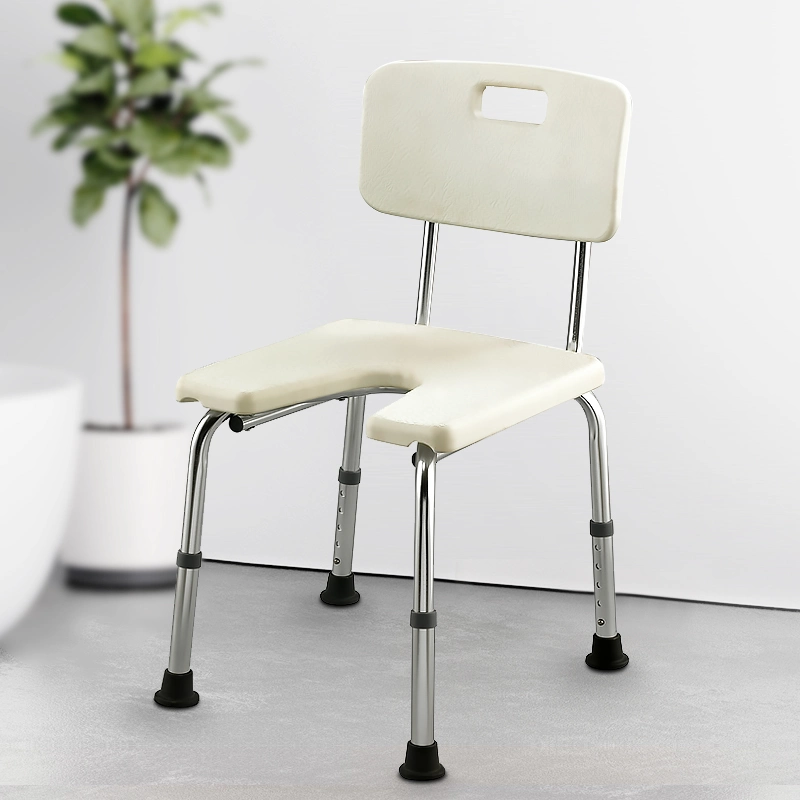 Hanqi Durable Lightweight Aluminum Alloy Practical Anti-Slip Disabled Seat Shower Chair