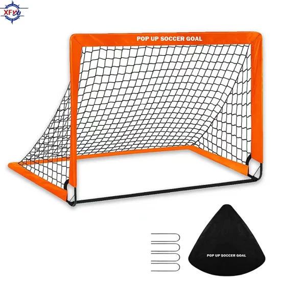 Portable Soccer Goal Pop up Football Gate Post Mini Folding Square Goal