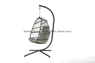 Steel Frame Foldable Rattan Swing Mail Packing