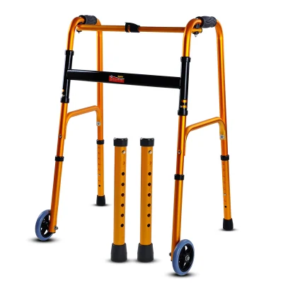 Rehabilitation Walker Adults Foldable Aluminum Alloy Lightweight Walking Aids for Disabled